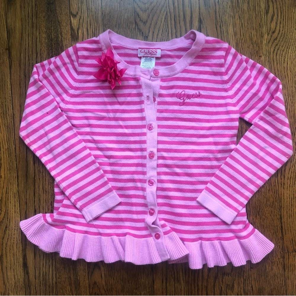 Guess cotton striped cardigan.